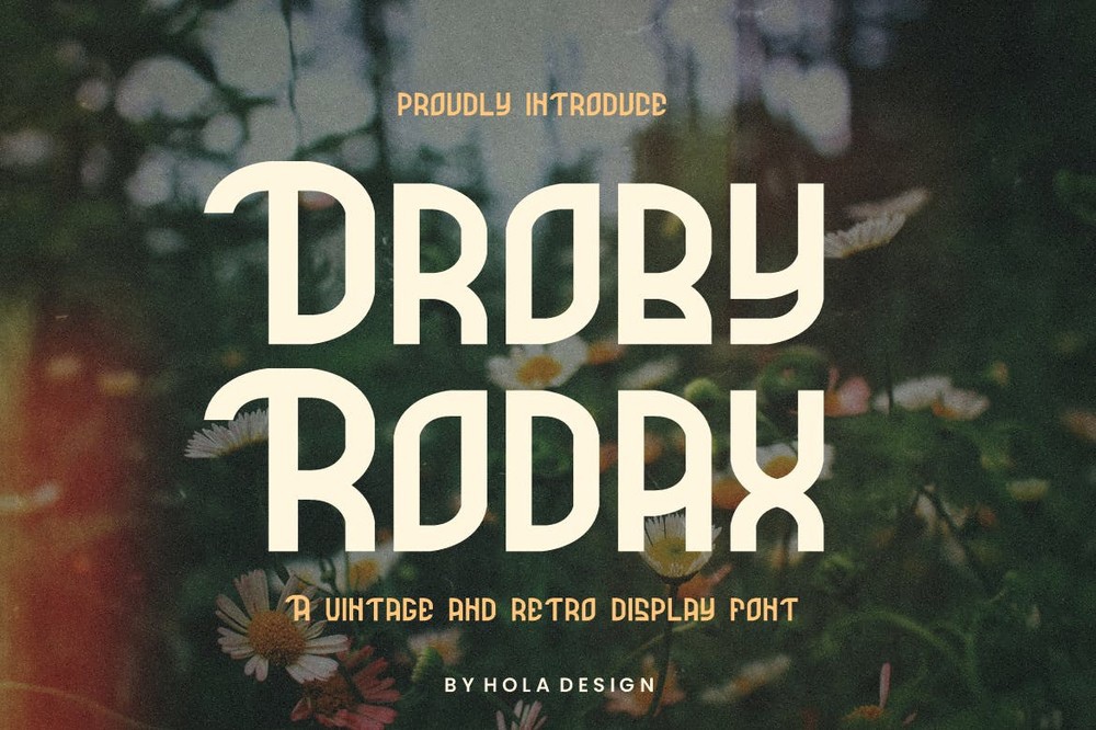 Przykład czcionki Droby Rodax