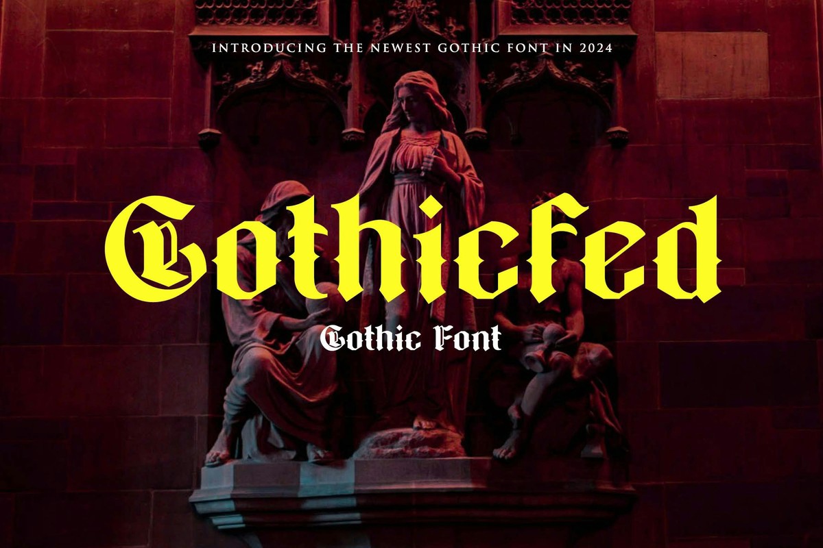 Przykład czcionki Gothicfed