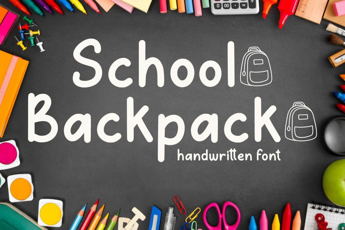 Przykład czcionki School Backpack Italic