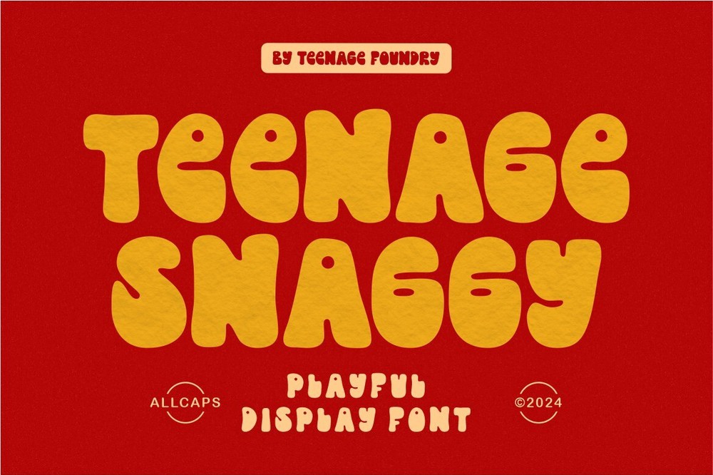 Przykład czcionki Teenage Snaggy