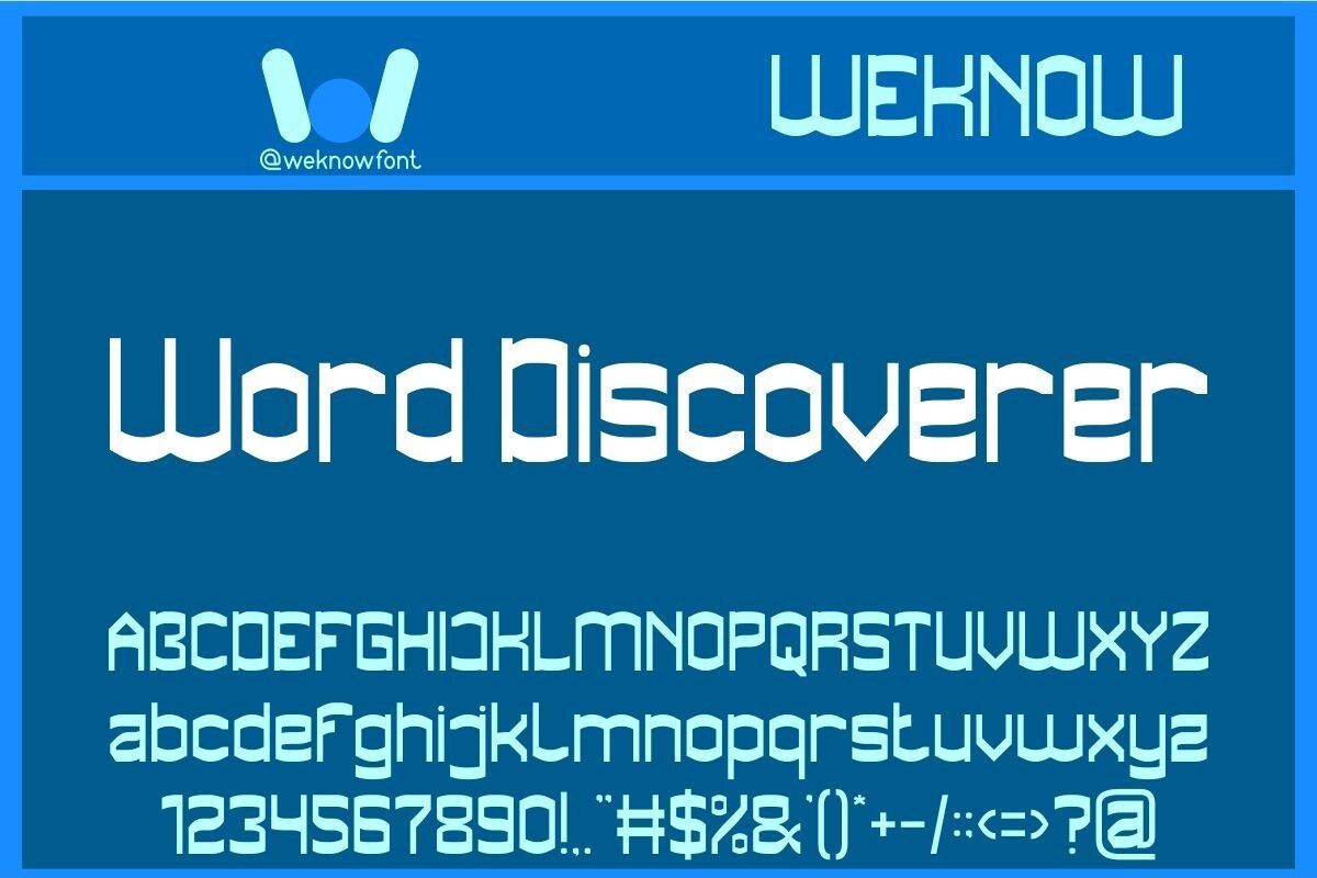 Przykład czcionki Word Discoverer