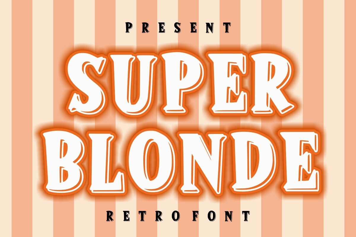 Przykład czcionki Super Blonde