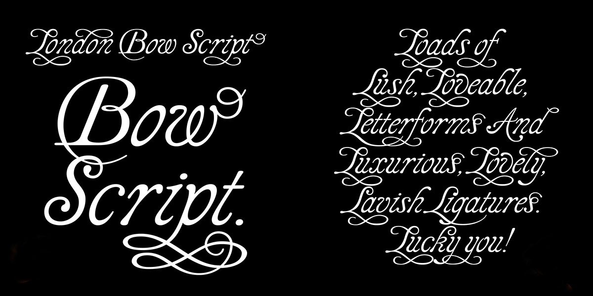 Przykład czcionki LDN Bow Script