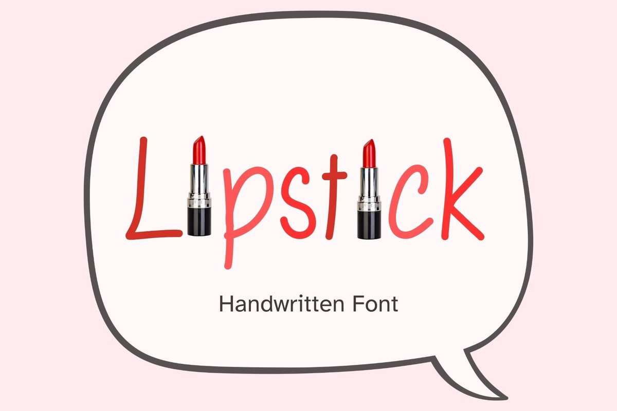 Przykład czcionki Lipstick