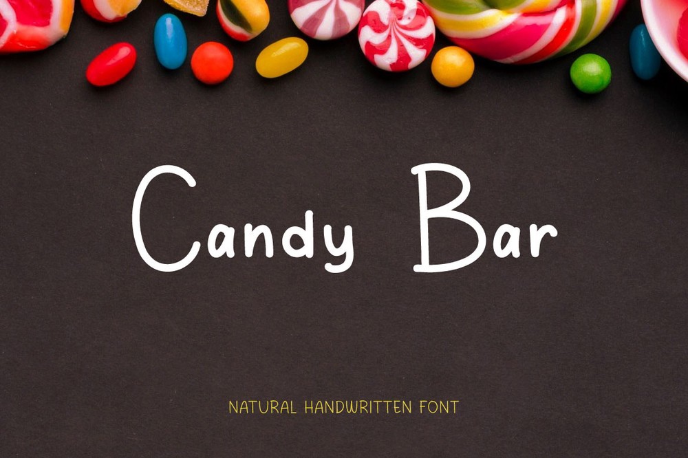 Przykład czcionki Candy Bar