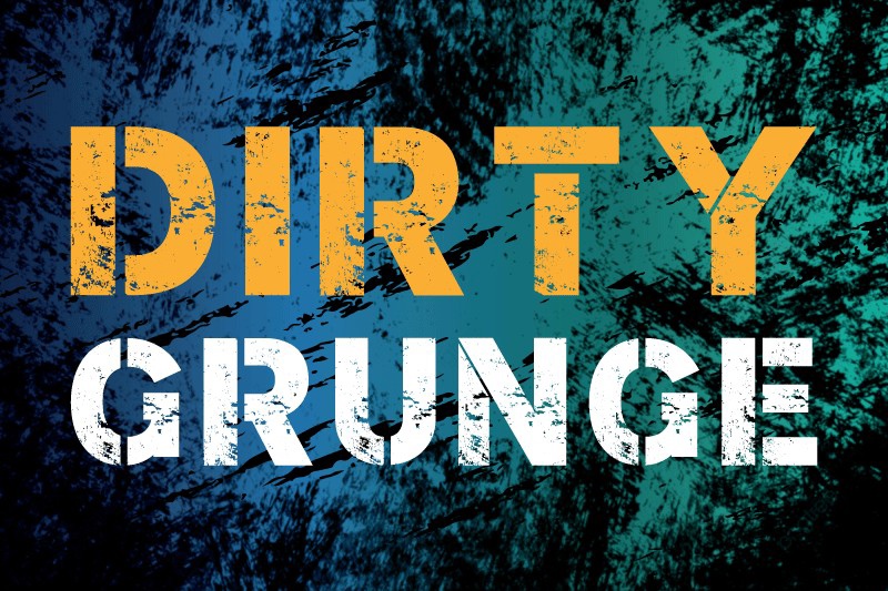 Przykład czcionki Dirty Grung