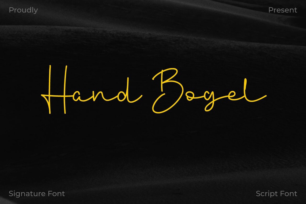 Przykład czcionki Hand Bogel