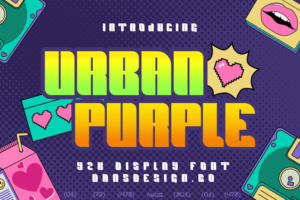 Przykład czcionki Urban Purple