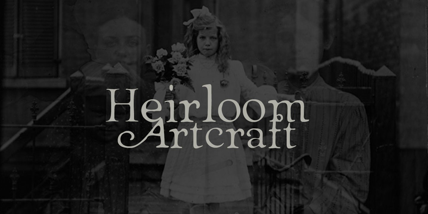 Przykład czcionki Heirloom Artcraft