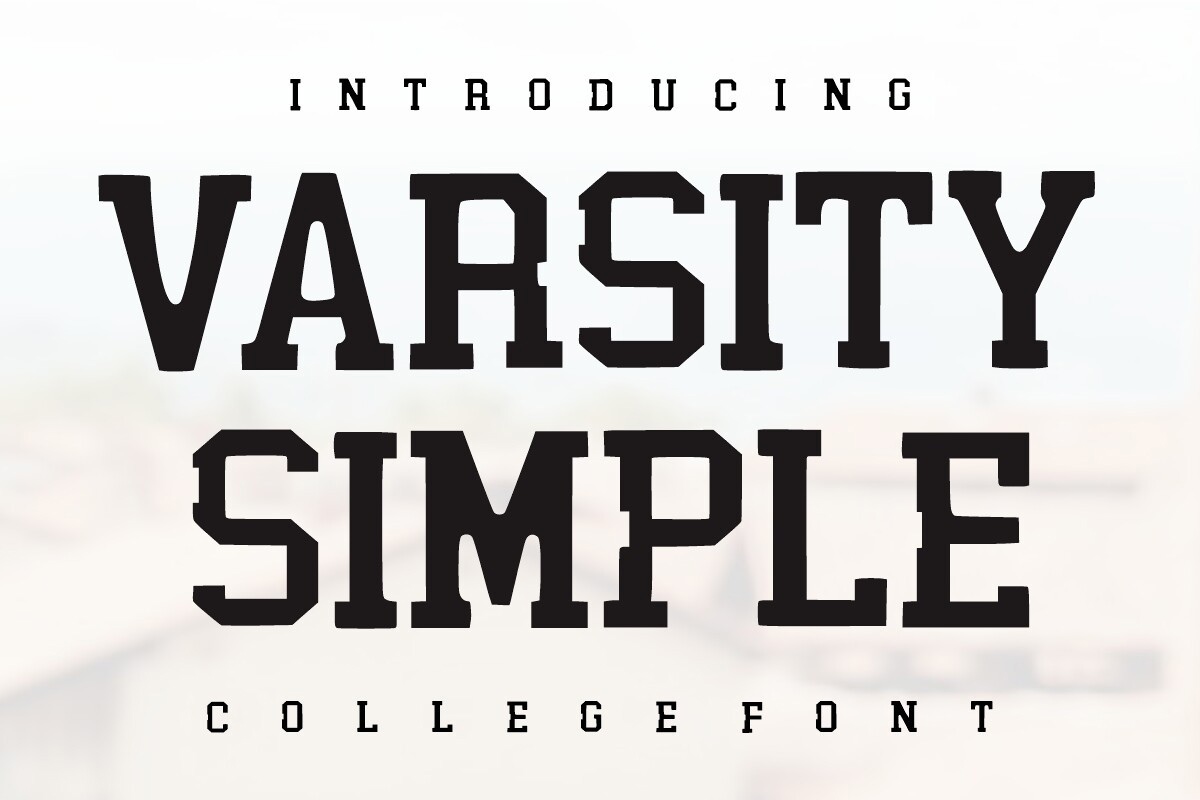 Przykład czcionki Varsity Simple