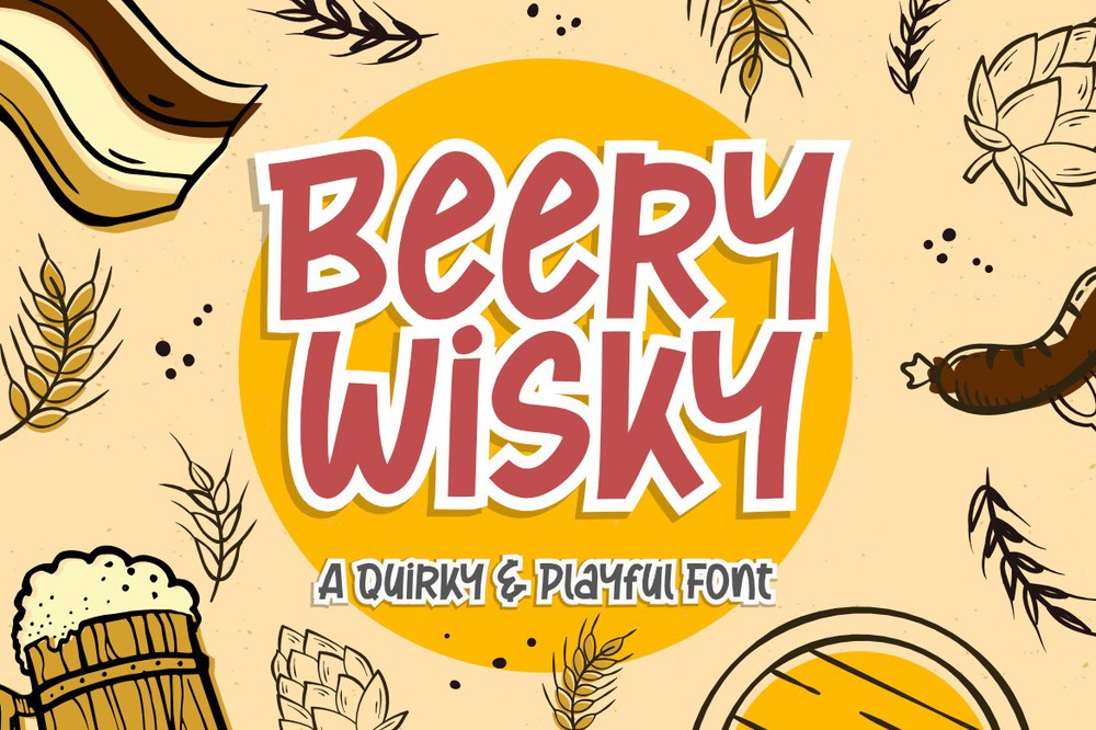 Przykład czcionki Beery Wisky