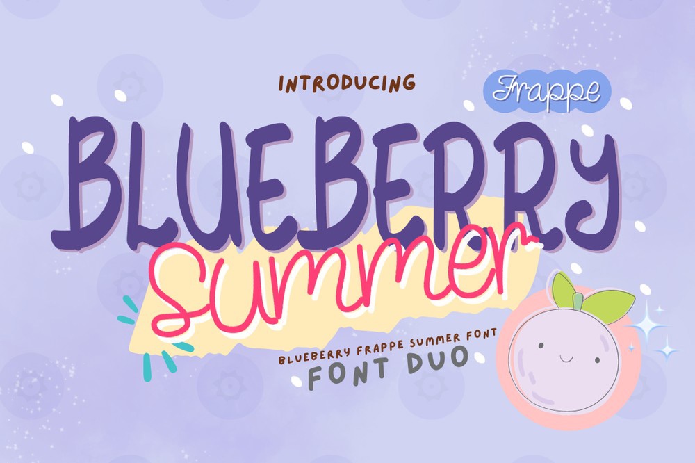 Przykład czcionki Blueberry Frappe Summe