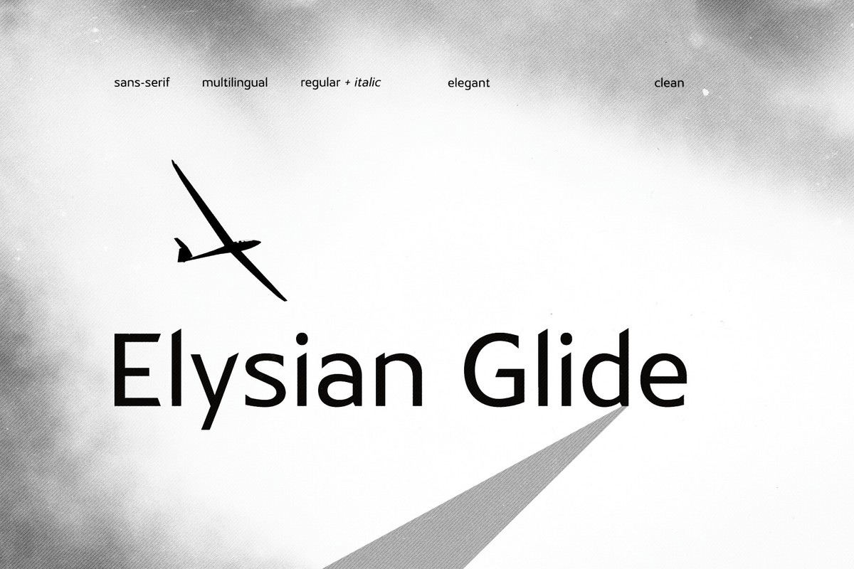 Przykład czcionki Elysian Glide