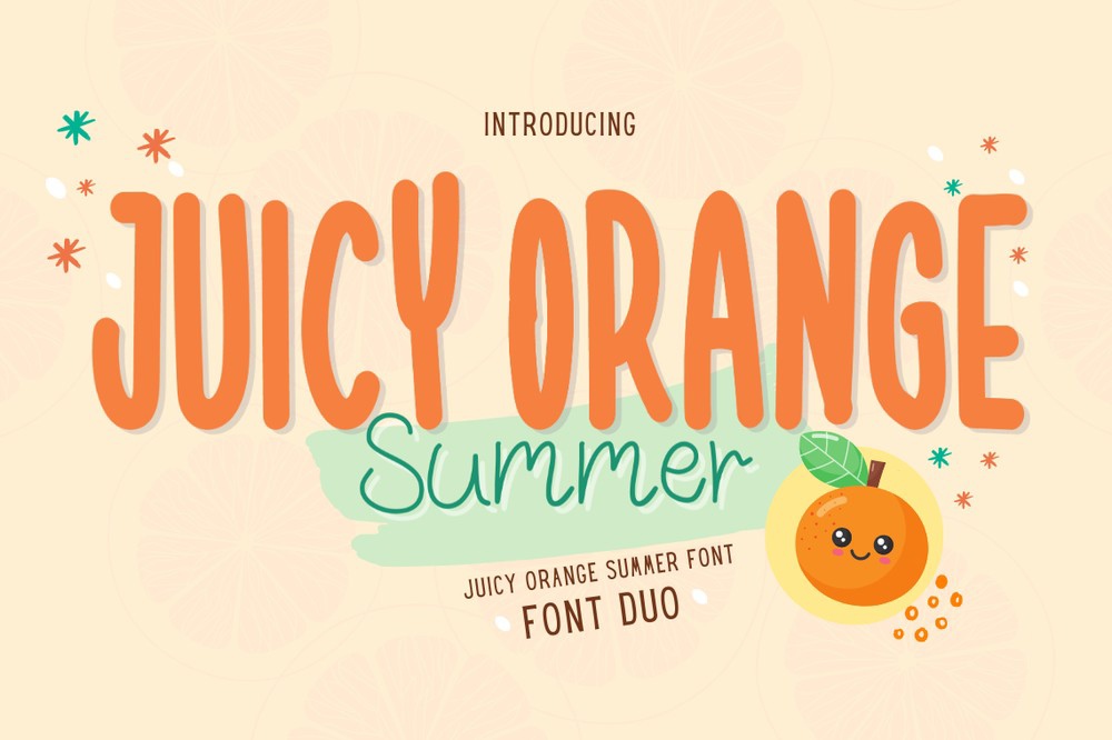 Przykład czcionki Juicy Orange Summer