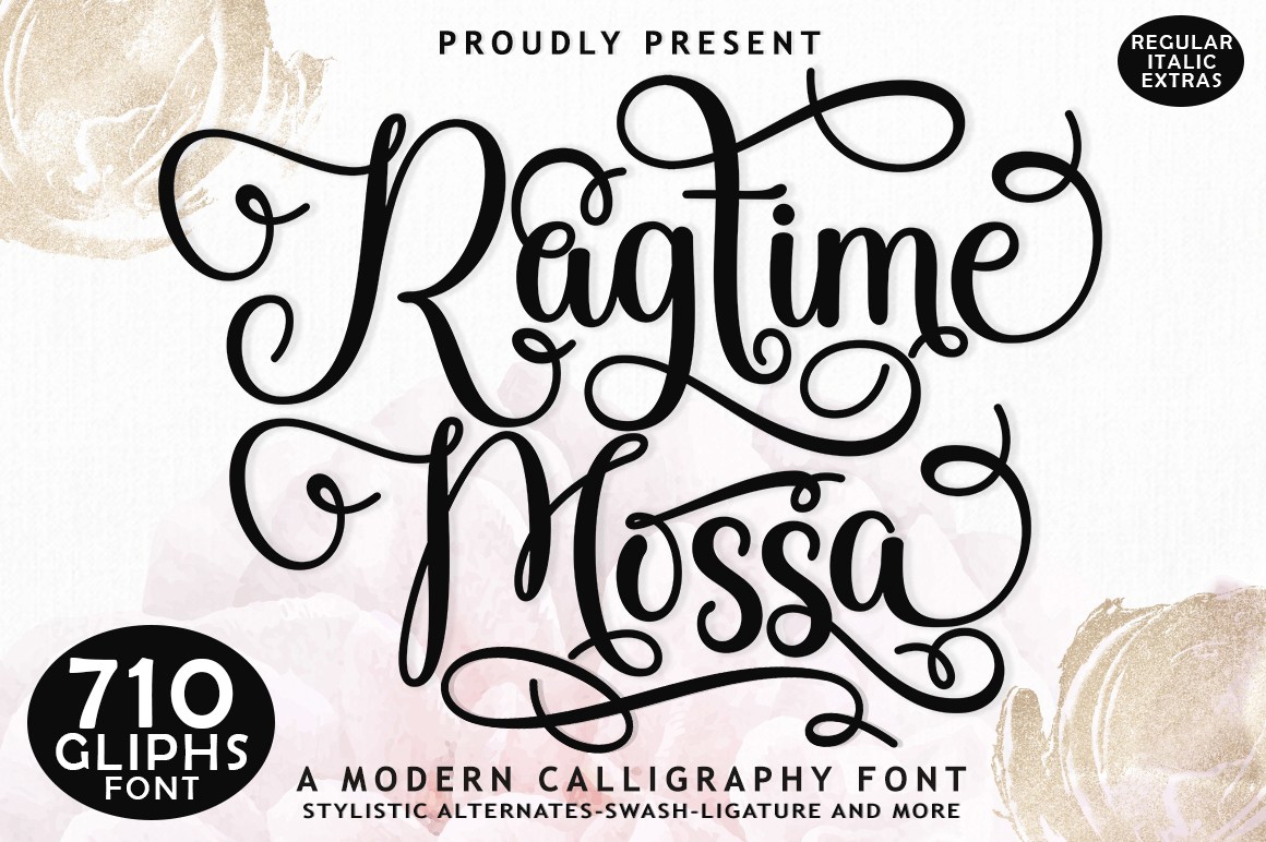 Przykład czcionki Ragtime Mossa Script