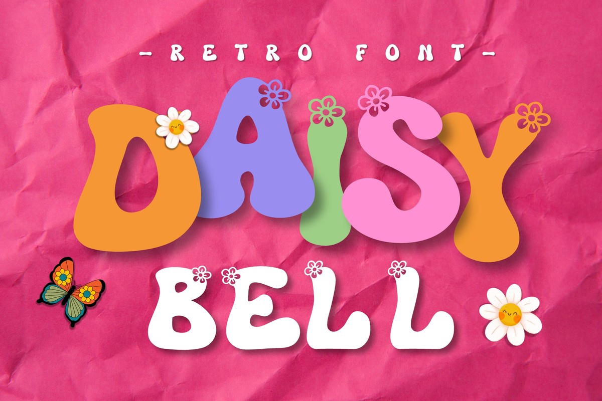 Przykład czcionki Retro Daisy Bell