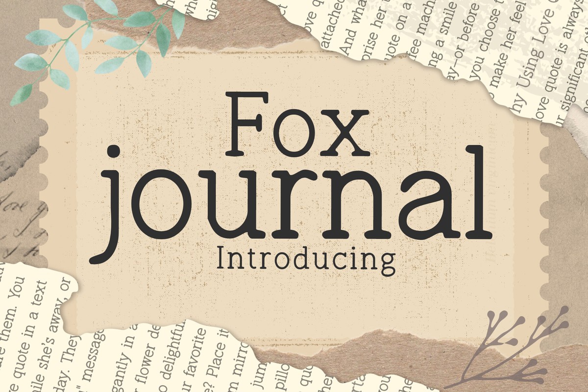 Przykład czcionki Fox Journal