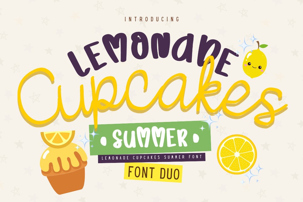 Przykład czcionki Lemonade Cupcakes Summer