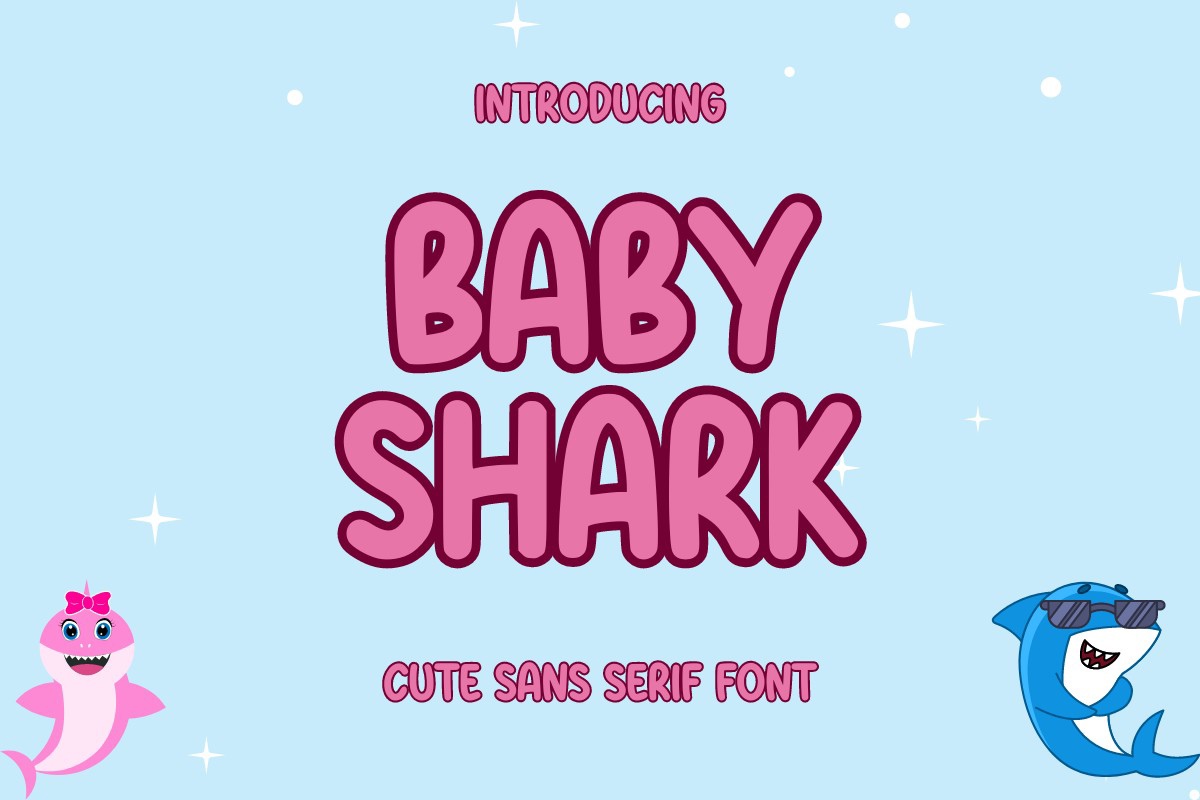 Przykład czcionki BabyShark