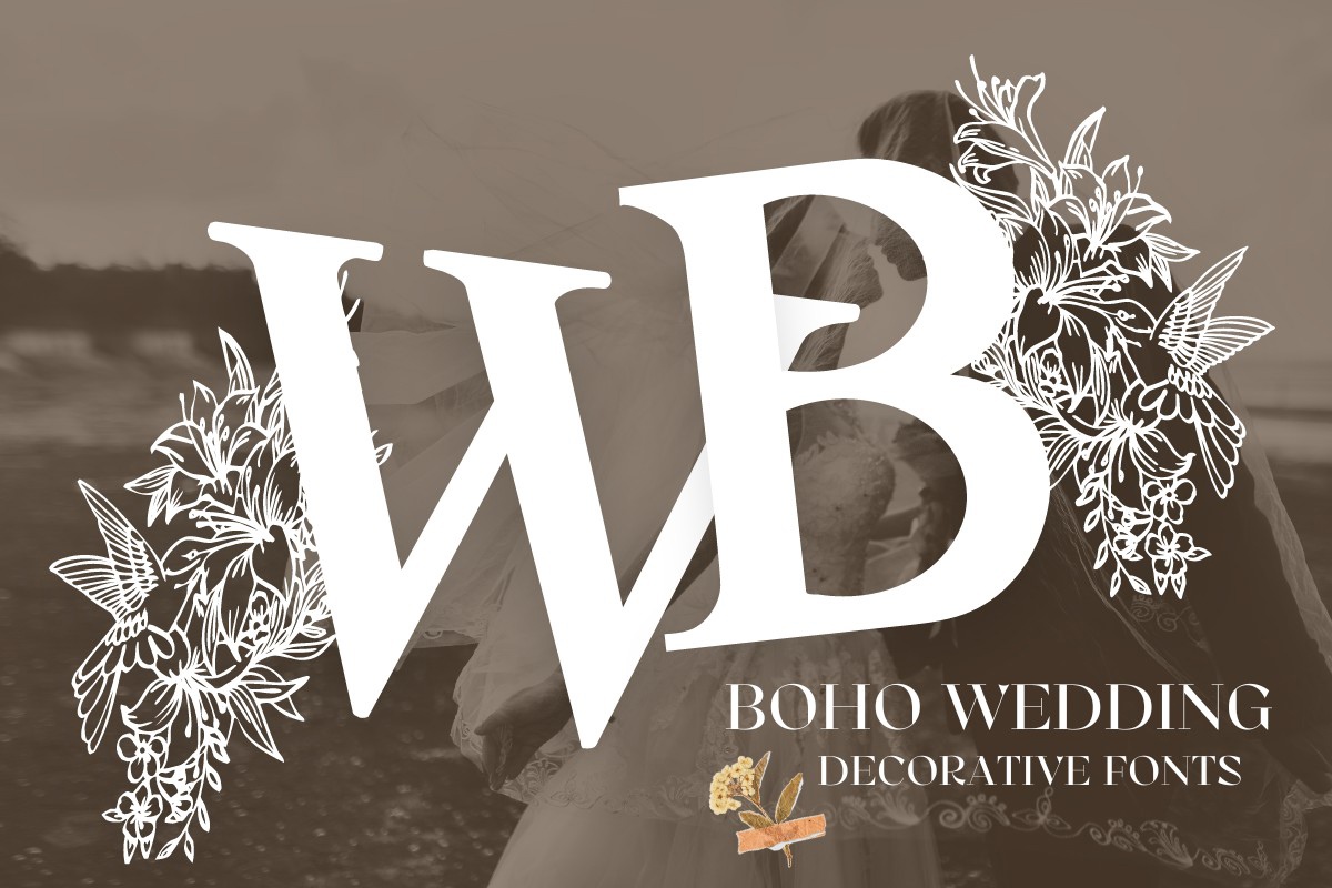 Przykład czcionki Boho Wedding