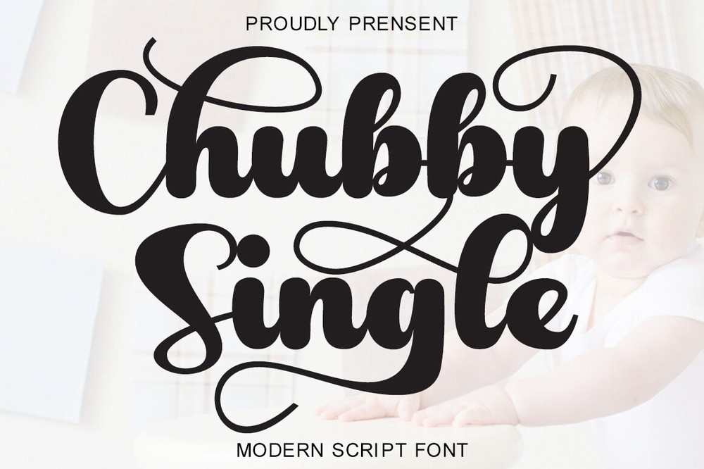 Przykład czcionki Chubby Single