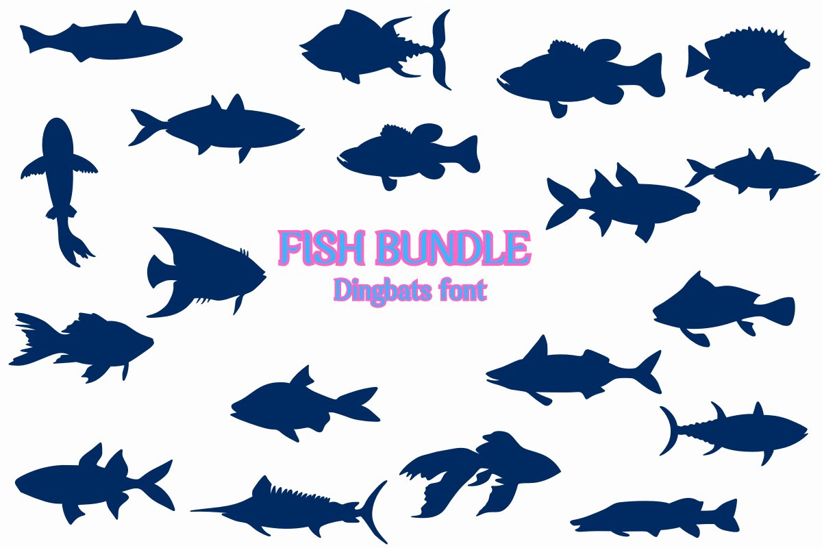 Przykład czcionki Fish Bundle