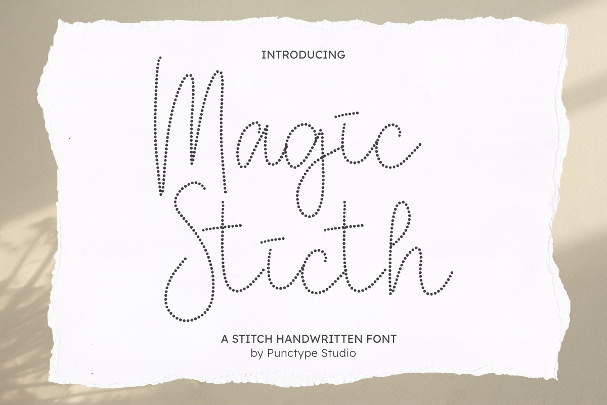 Przykład czcionki Magic Stitch