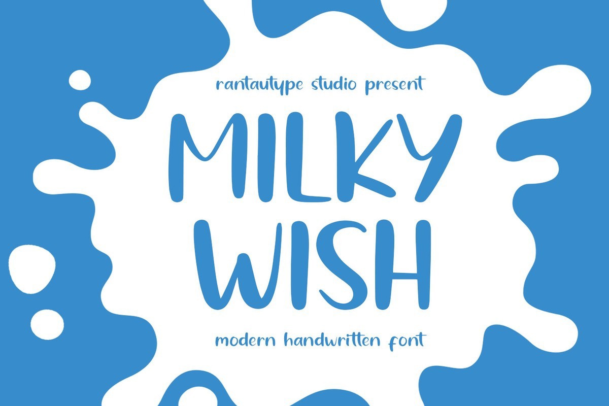 Przykład czcionki Milky Wish