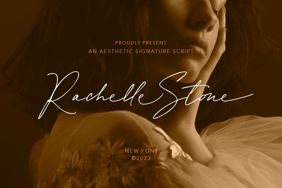 Przykład czcionki Rachelle Stone