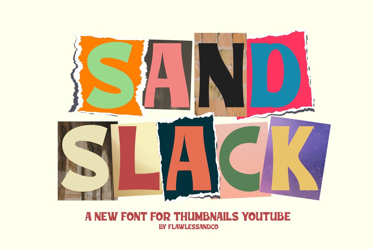 Przykład czcionki Sand Slack