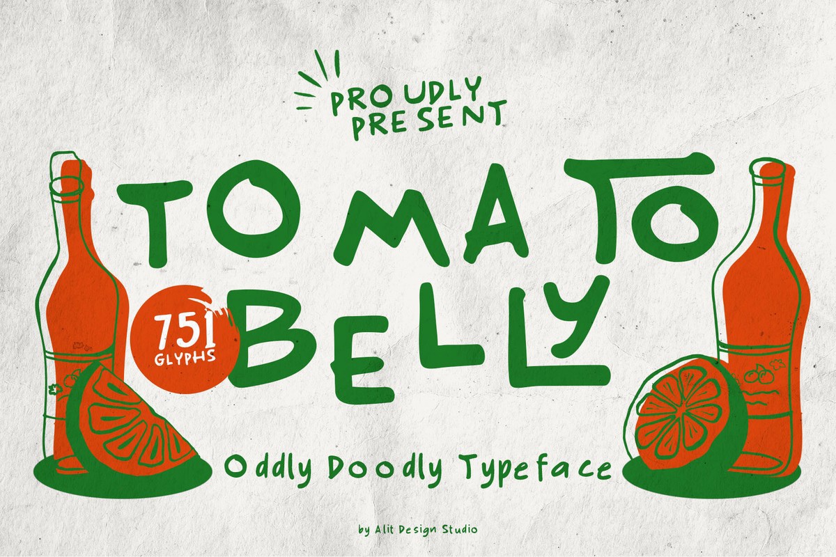 Przykład czcionki Tomato Belly