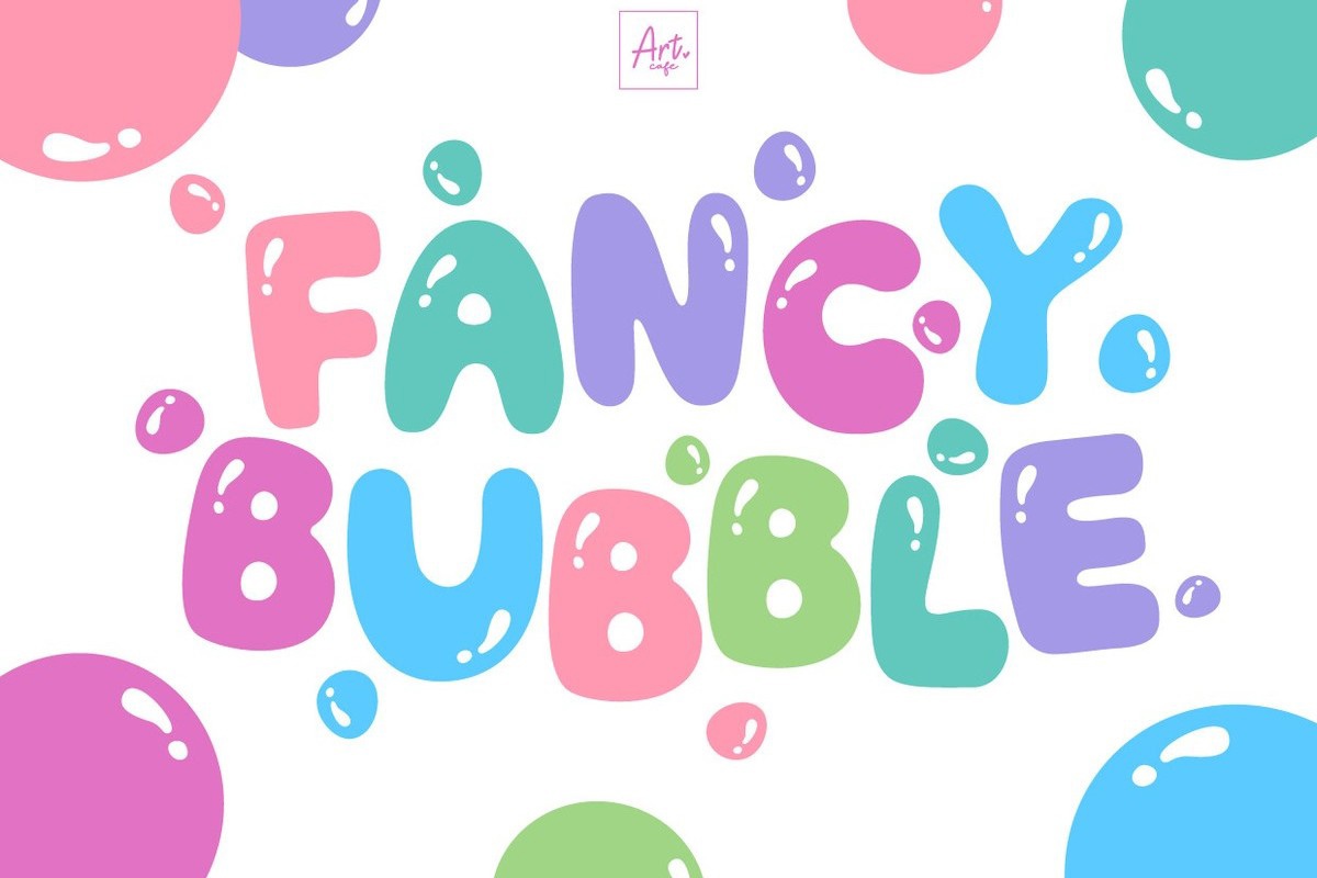 Przykład czcionki Fancy Bubble