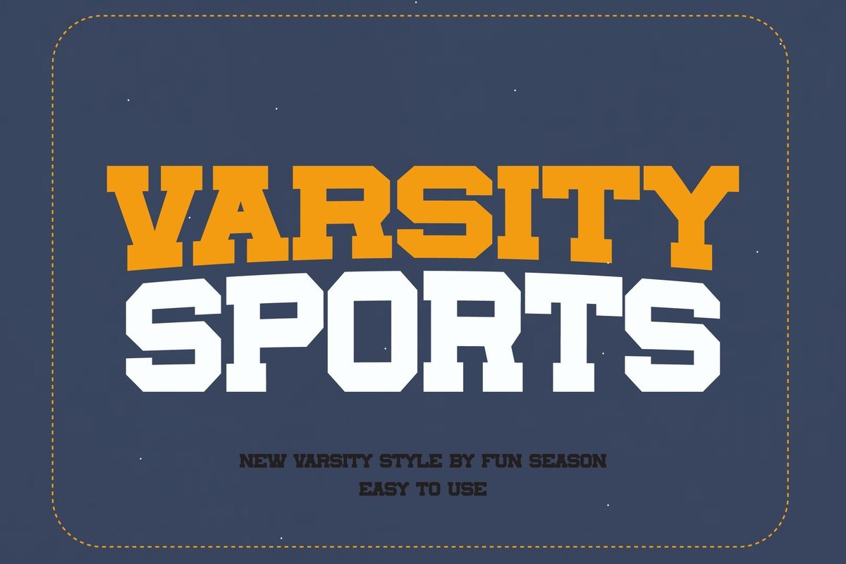 Przykład czcionki Varsity Sports