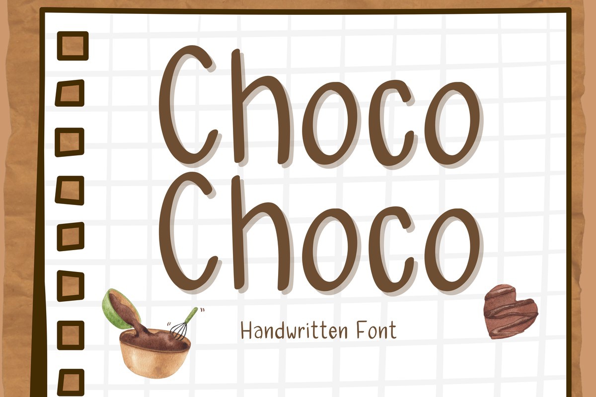 Przykład czcionki Choco Choco