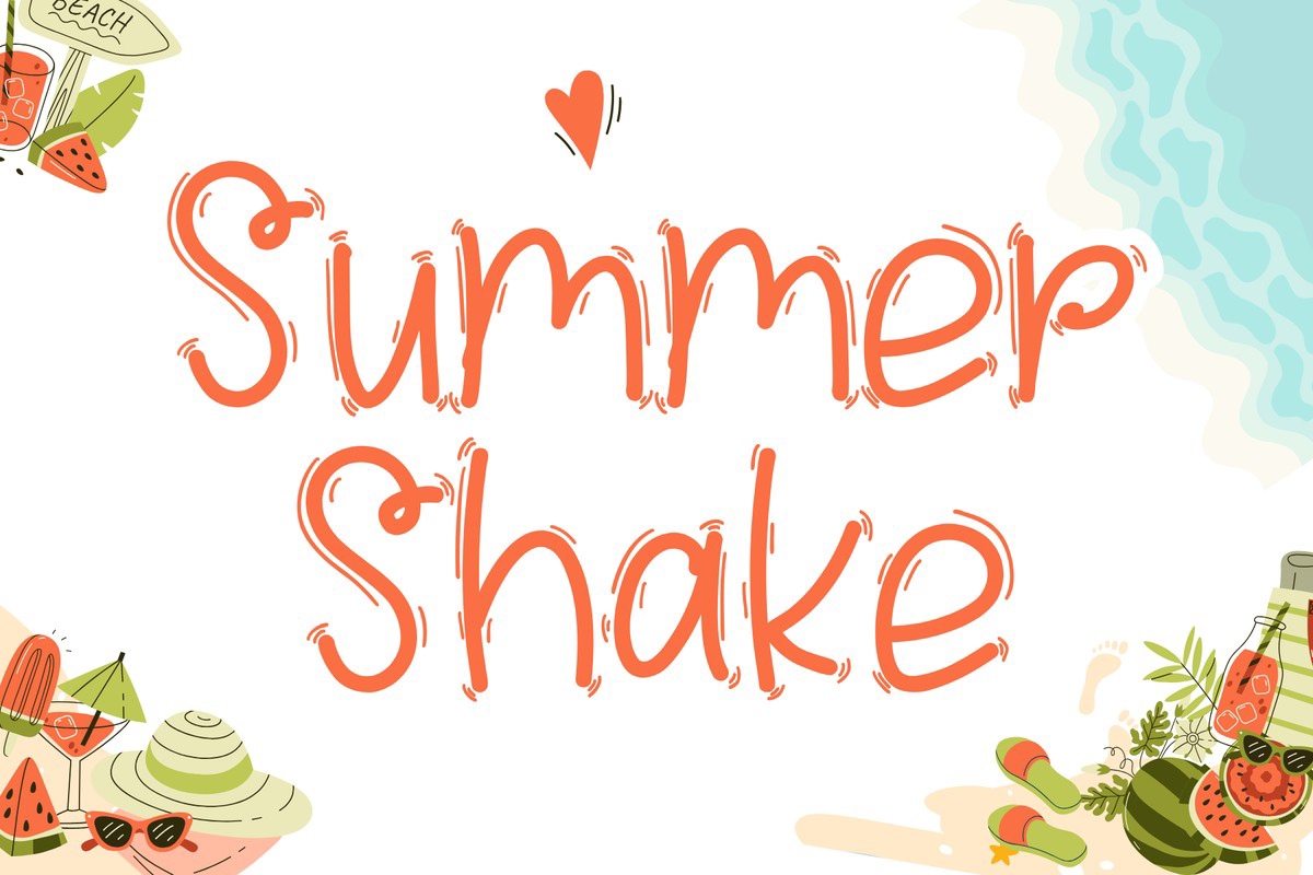 Przykład czcionki Summer Shake