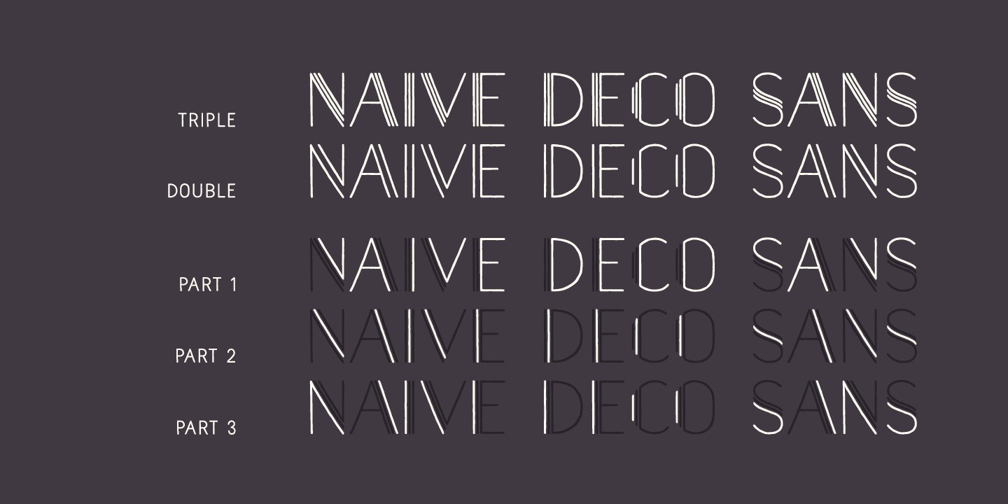 Przykład czcionki Naive Deco Sans