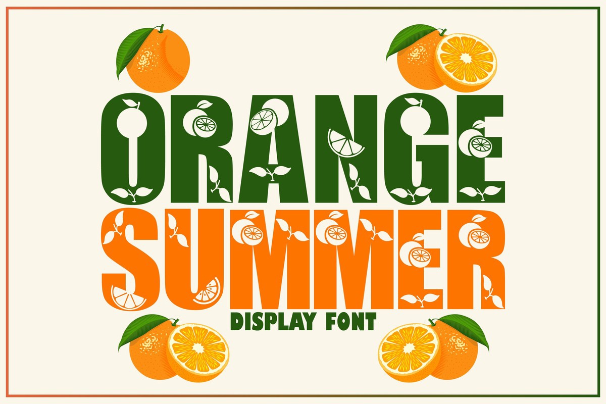 Przykład czcionki Orange Summer