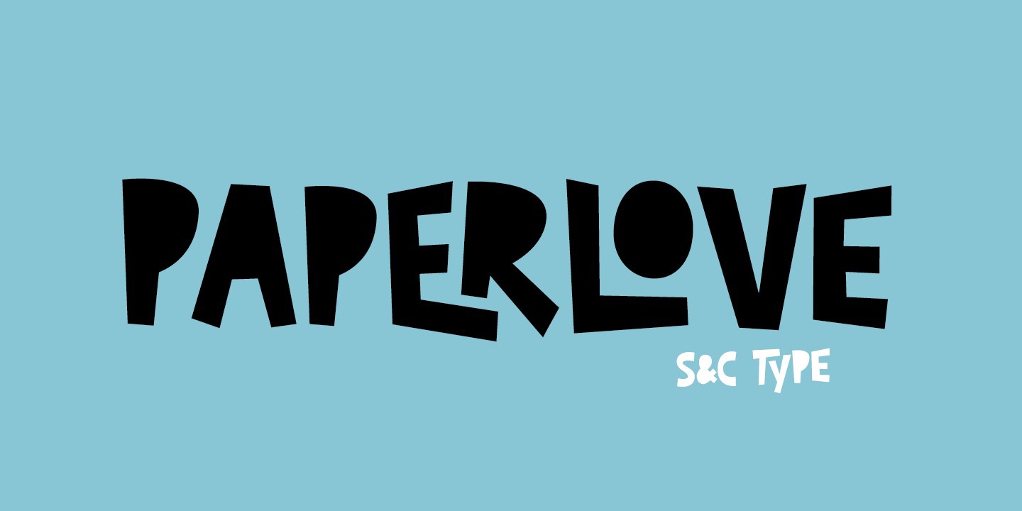 Przykład czcionki Paperlove