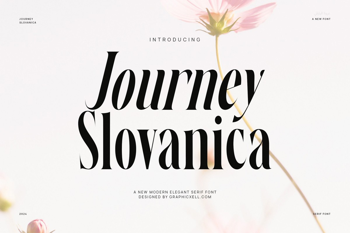 Przykład czcionki Journey Slovanika