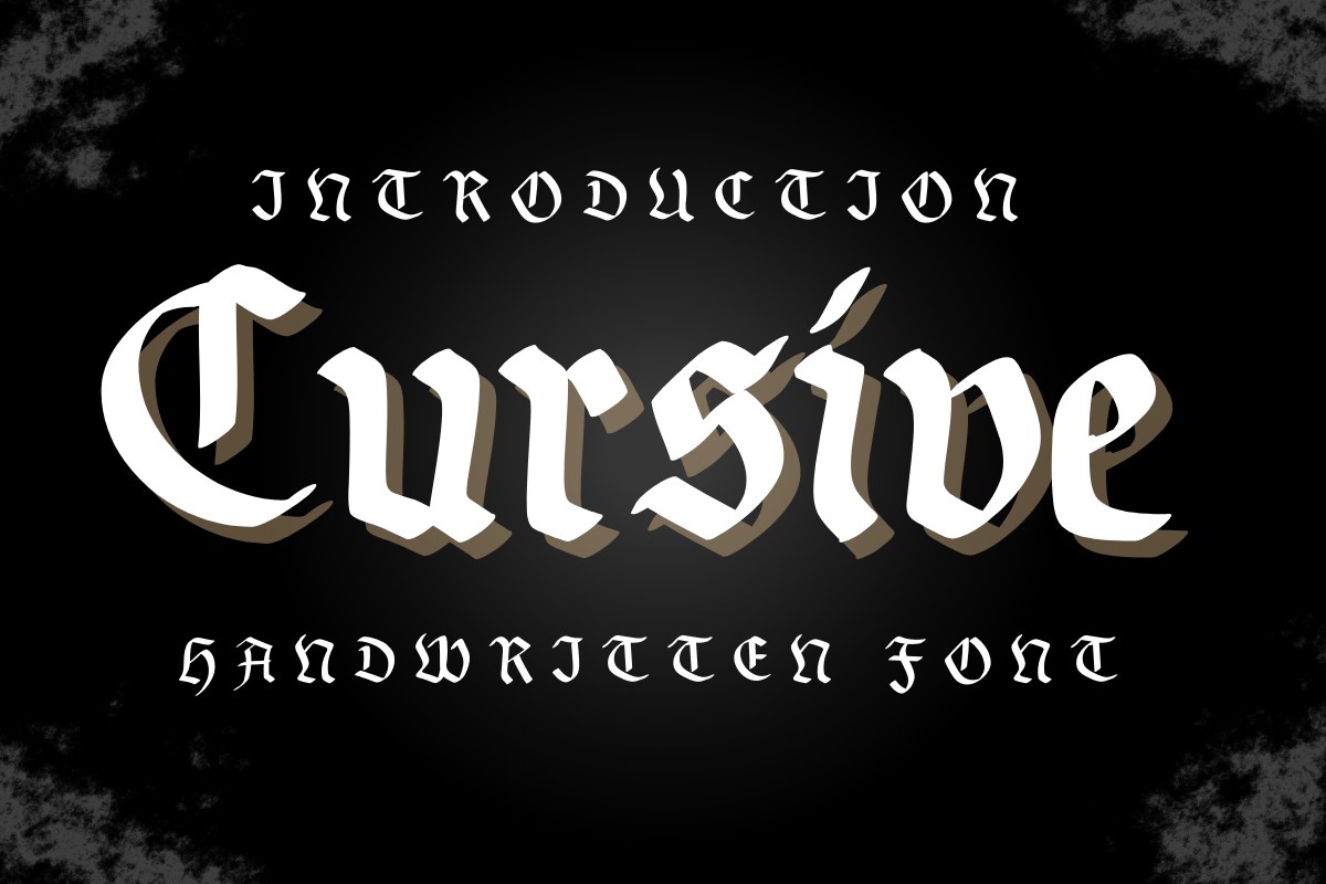 Przykład czcionki Cursive