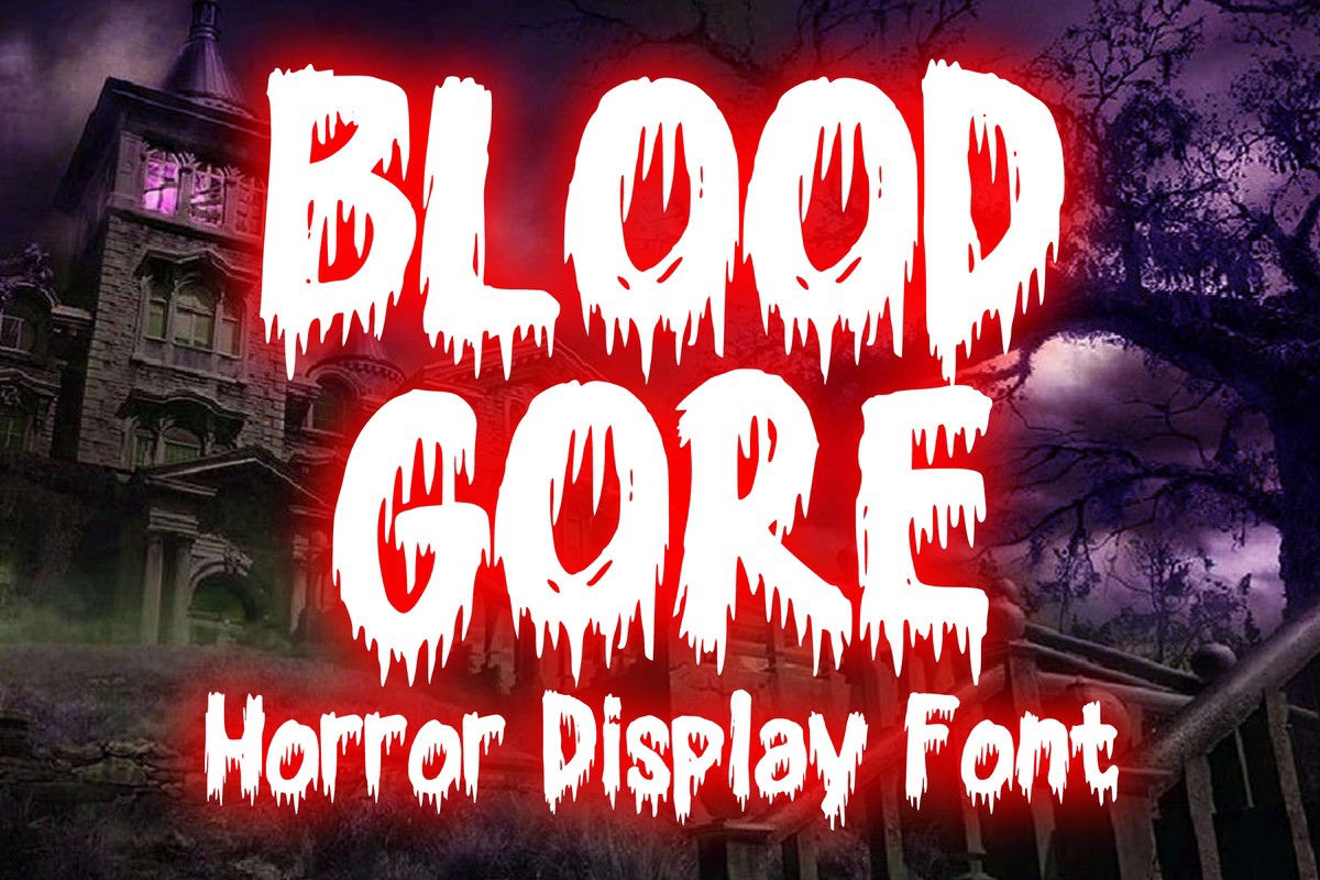 Przykład czcionki Blood Gore