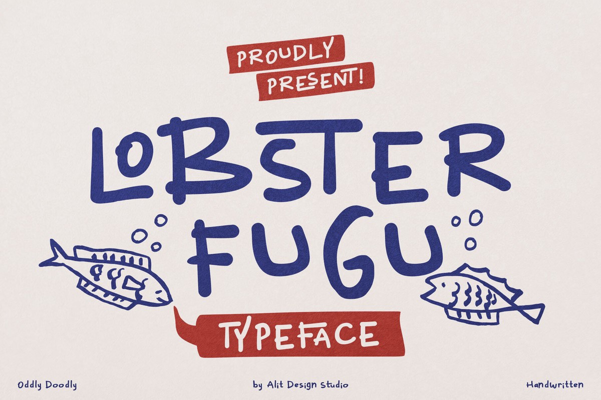 Przykład czcionki Lobster Fugu