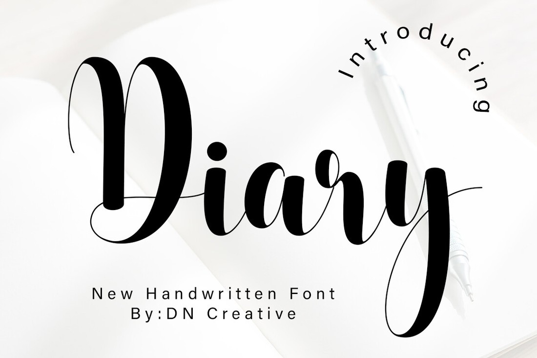 Przykład czcionki Diary