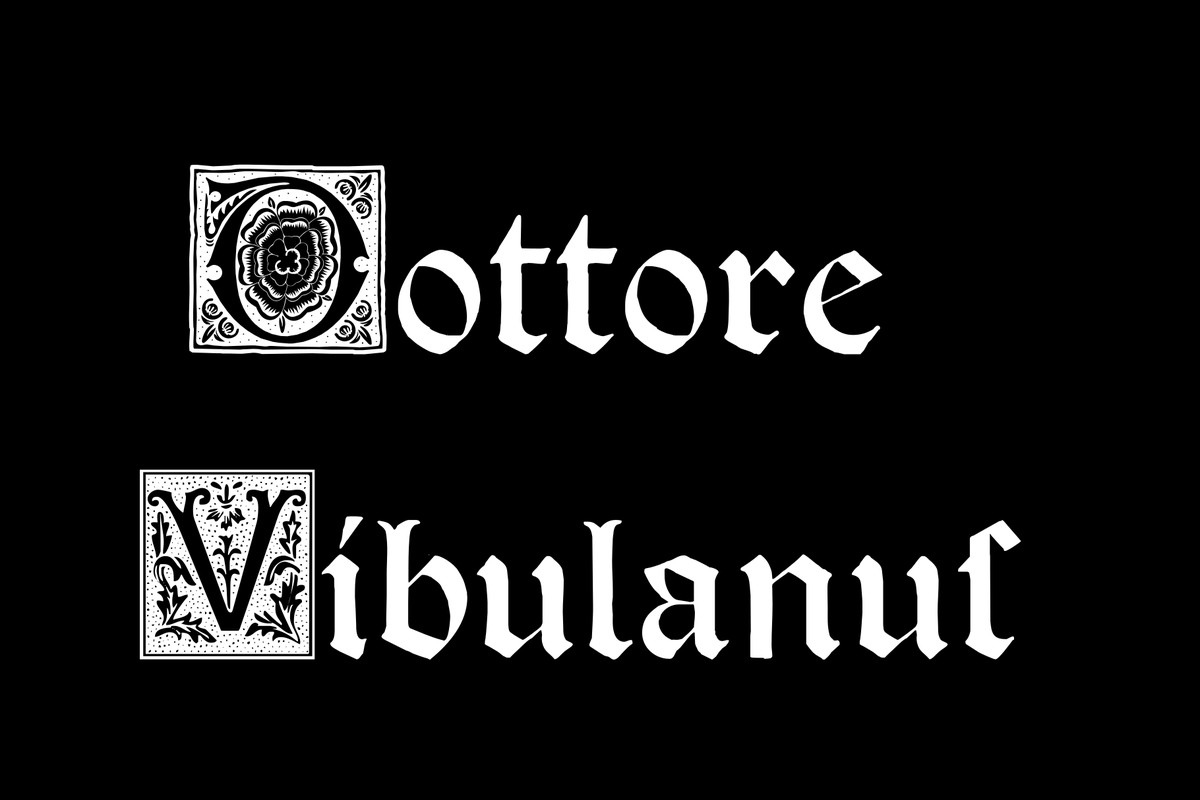 Przykład czcionki Dottore Vibulanus