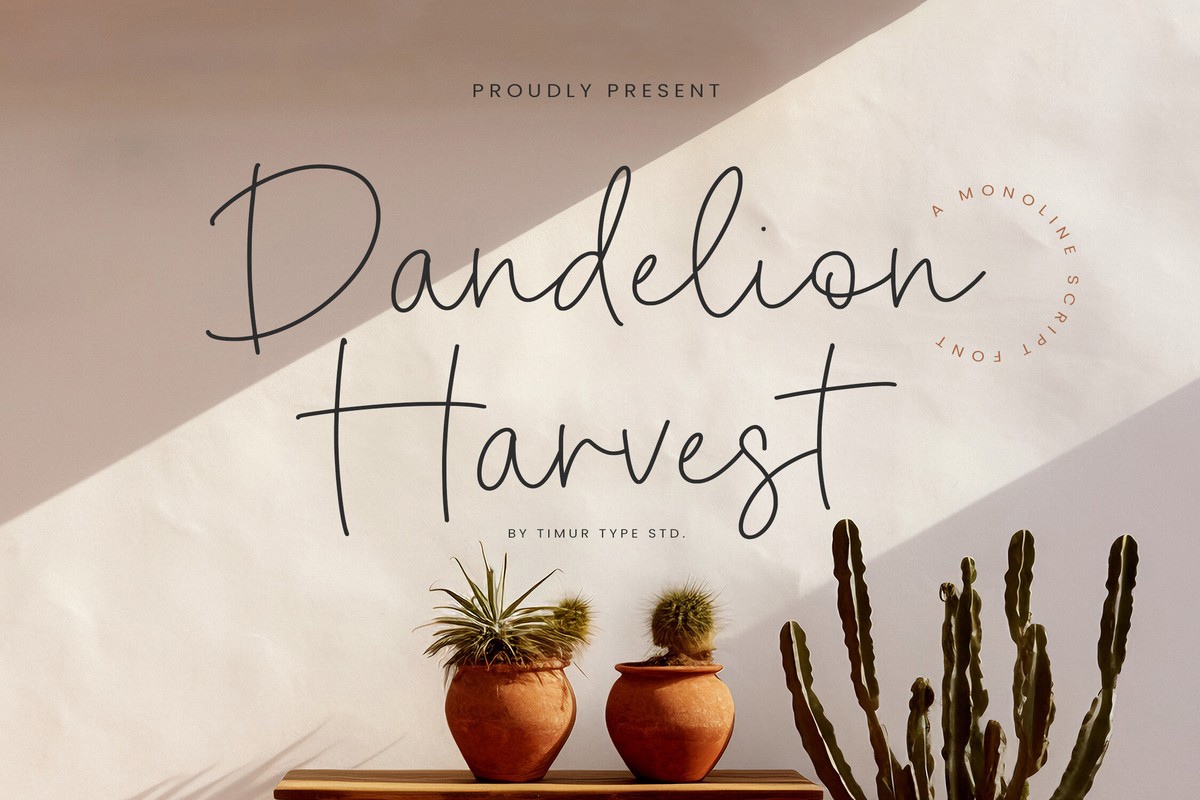 Przykład czcionki Dandelion Harvest