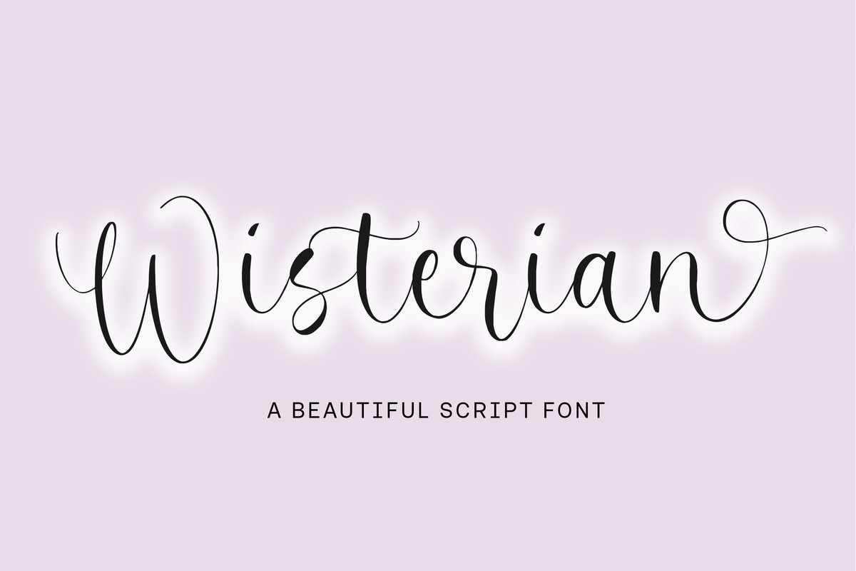 Przykład czcionki Wisterian