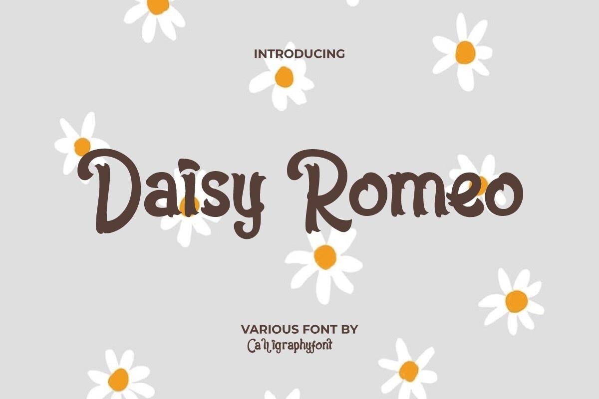 Przykład czcionki Daisy Romeo