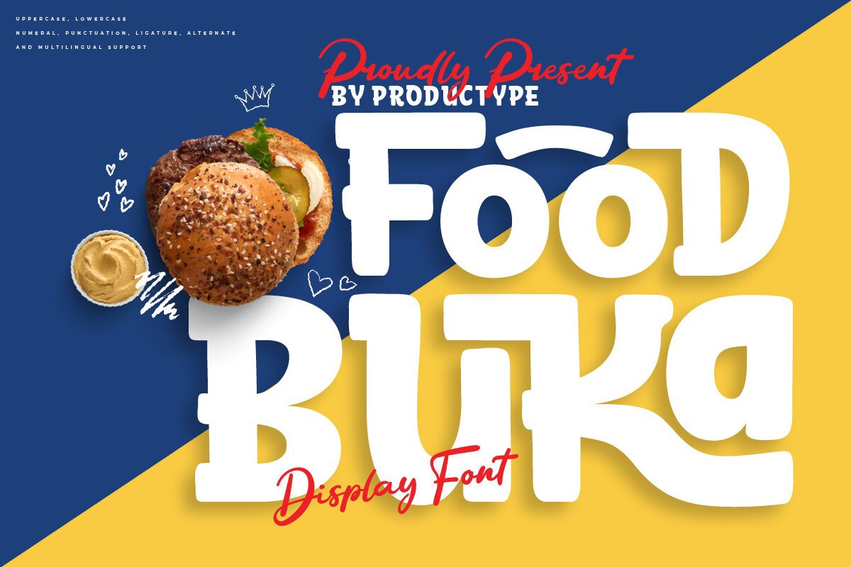Przykład czcionki Food Buka