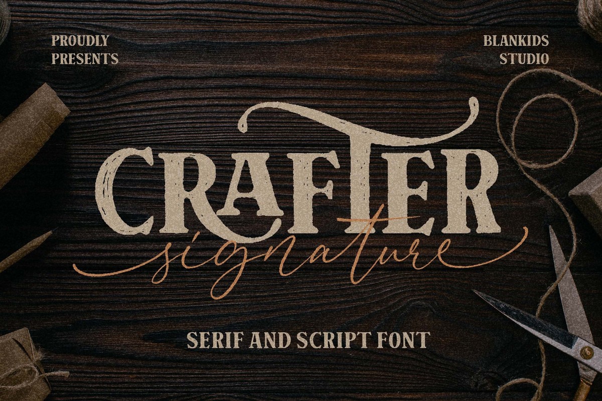 Przykład czcionki Crafter Signature