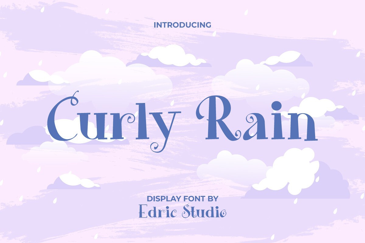 Przykład czcionki Curly Rain